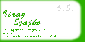 virag szajko business card
